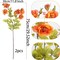 2 Pcs Artificial Fall Rose Flowers with Stems Orange Silk Flowers